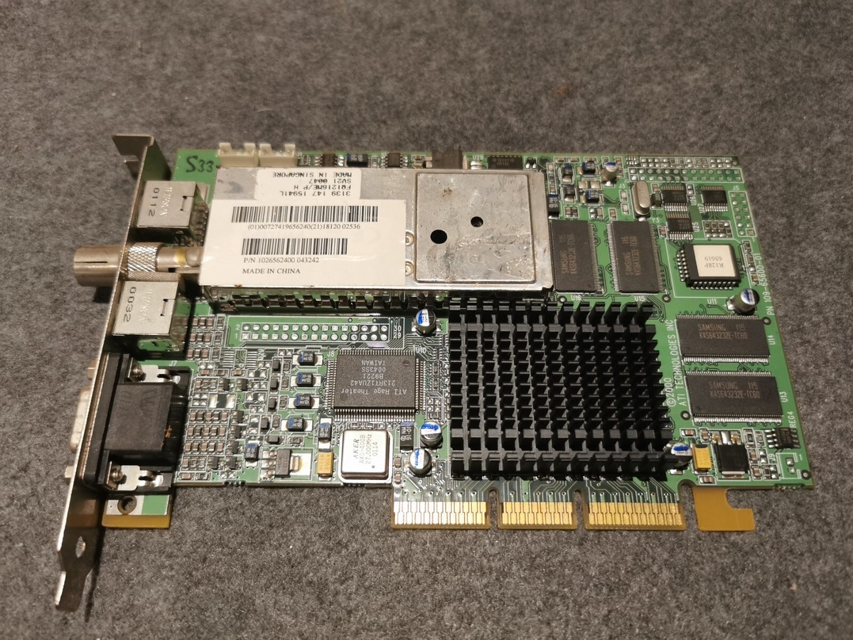 Vintage ATI ALL IN WONDER PRO 128 THEATER RAGE AGP CARD