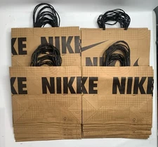 Lot of 40 NEW Genuine NIKE Iconic Swoosh Brown Paper Shopping Bag Retail Store