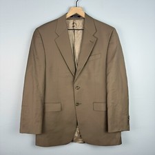 Chaps Ralph Lauren Men's Brown Wool  Cashmere 2 Button Blazer Jacket Coat 40 R
