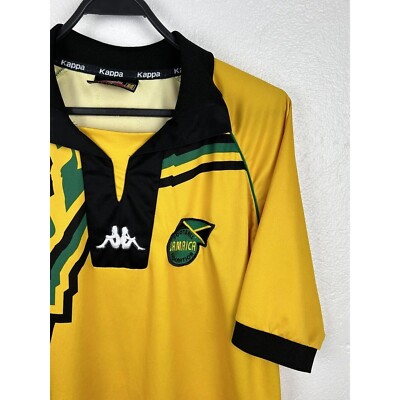 貴重‼︎ ジャマイカ代表　カッパ　ユニフォーム　レゲェ　ヴィンテージ 90s 90s Vintage Jamaica 1998 World Cup Kappa Home Kit Soccer Jersey