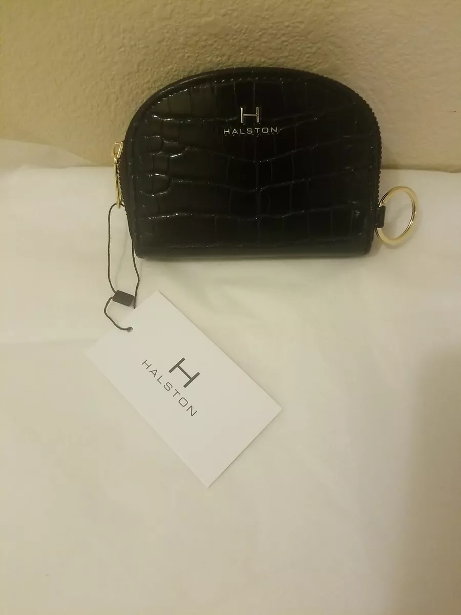 H Halston Women s Small Black Card Wallet. eBay