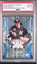 2024 Roki Sasaki /50 BBM 2nd Version. Star Portraits Blue Foil PSA8 #SP08