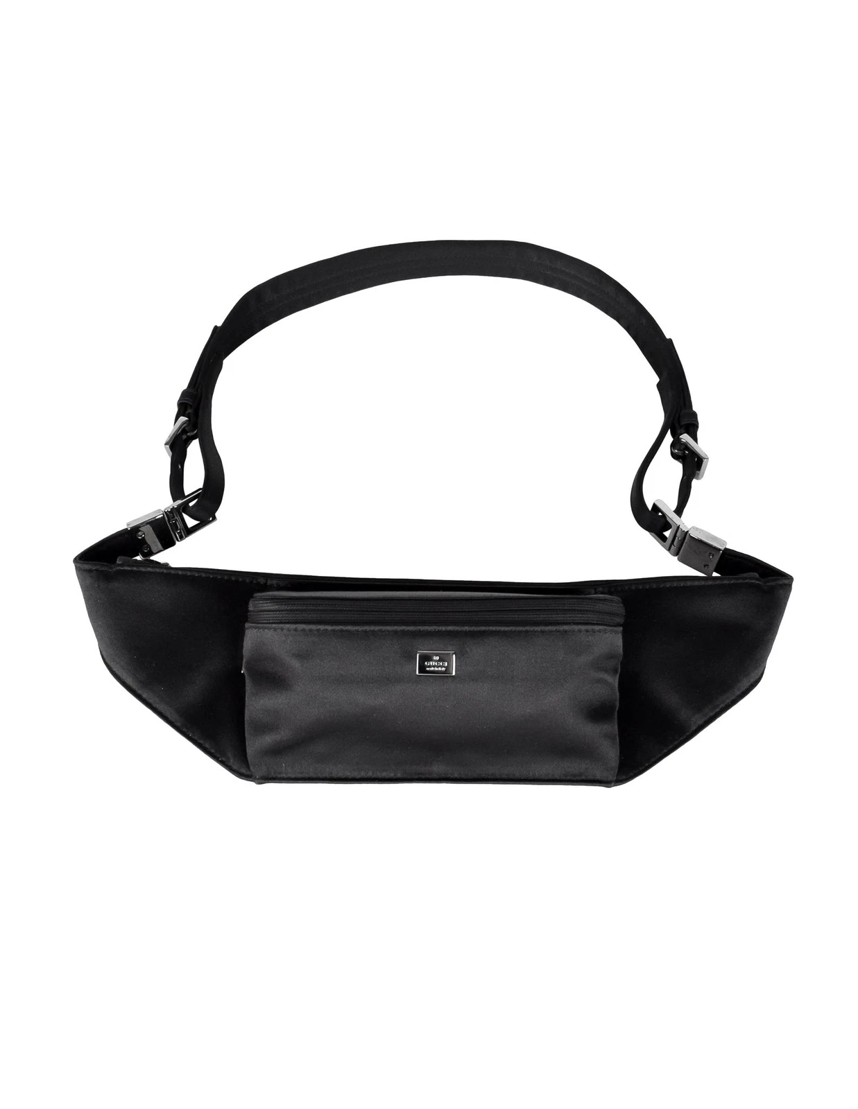 Mini sac ceinture satin noir vintage Gucci by Tom Ford