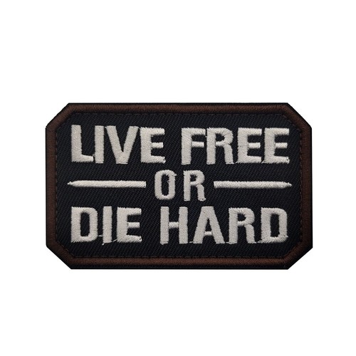 Embroidered Live Free Or Die Hard NAVY ARMY USMC Hook Loop Patch Fastener Badge - Picture 13 of 17