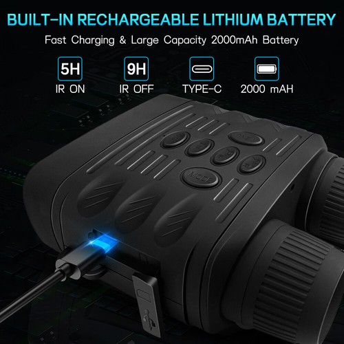 1080P Binoculars 2.5K 30MP Infrared Night Vision Goggles Hunting Video Recording - Picture 10 of 24