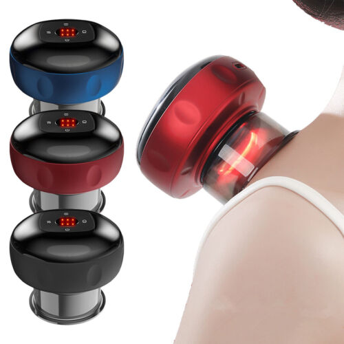 Thérapie par ventouses électriques USB masseur à gratter intelligent lumière rouge chauffage Gua Sha a - Photo 1 sur 17