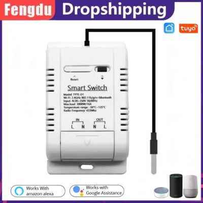 MHCOZY Tuya app WiFi Temperature Sensor Controller,Phone Monitor and Control Temperature Anywhere,4 Channel 110v 10A Dry Contact Relay MHCOZY Tuya app WiFi Temperature Sensor Controller,Phone Monitor and Control Temperature Anywhere,4 Channel 110v 10A Dry Contact Relay