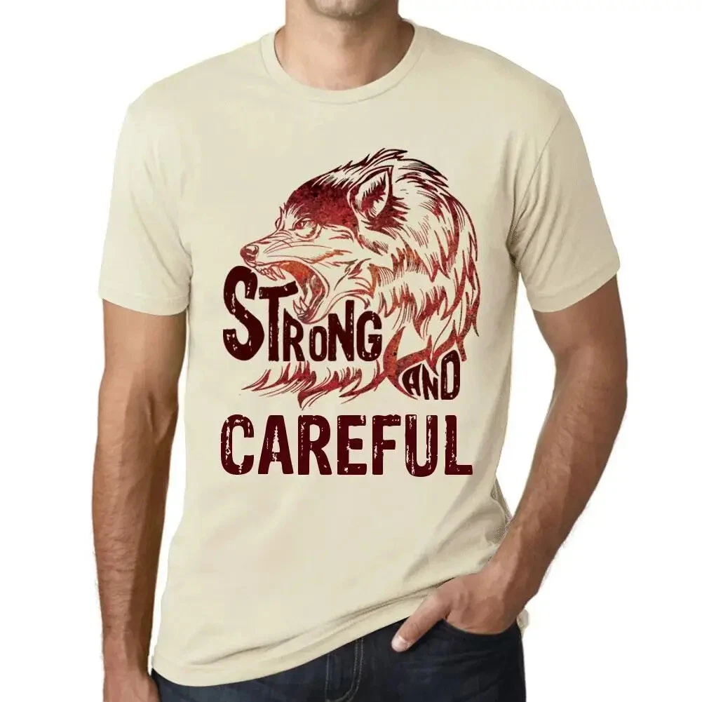 Men's Graphic T-Shirt Strong Wolf And Careful Eco-Friendly Limited Edition