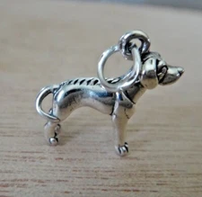 3D 18x16mm Rhodesian Ridgeback Dog Sterling Silver Charm