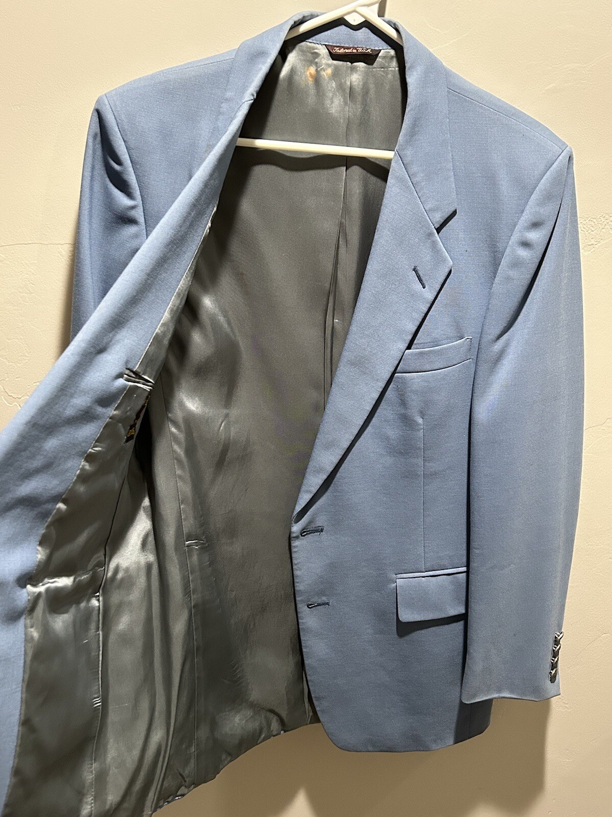 FILA Cappotto sportivo blazer blu uomo Lennox Row FROST BROS vintage anni '80 40R* MADE IN USA