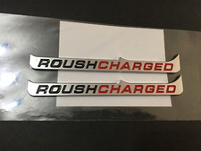 New 2015-2022 Roush Charged Parts Emblems Badge Chrome Black Red -2pieces