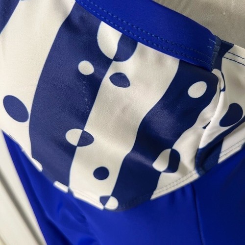 Rotita, 12, Royal blue/white tankini, with side slits and tie, adjustable straps - Bild 9 von 10