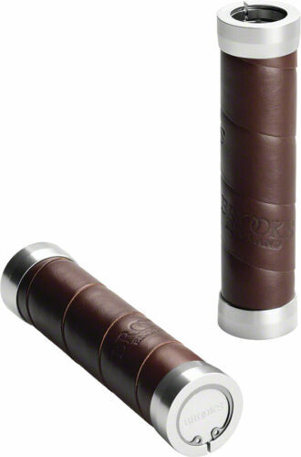 Brooks Slender Leather Grips 130mm Maroon Bike Grips Pair Italy