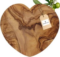 Hofmeister Brettchen Herz Aus Olivenholz 21Cm Schneidebrett KüChenbrett Geschenk