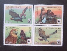 Azerbaijan 2011 Endangered Species bird Snake Eagle SG838/41 MNH UM unmounted