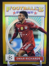 2022 Finest Omar Richards Olympiacos Soccer Rookie Card. rookie card picture