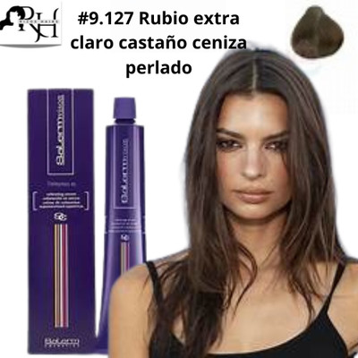 Tinte permanente en crema Salerm Vision #9.127 Rubio extra cl castaño ceniza per