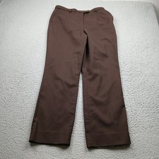 Pendleton Pants Womens 12 Brown Flat Front Chino Made In USA