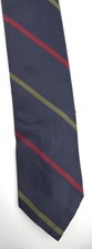 Polo Ralph Lauren Mens Tie Silk Repp Navy Blue Red Green Stripes Hand Made