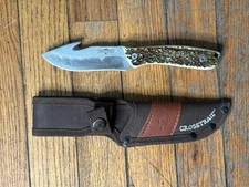 CROSSTRAIL * WESTERN TITANIUM * ~ FIXED BLADE 8" KNIFE w/ SHEATH (3 1/2" Blade)