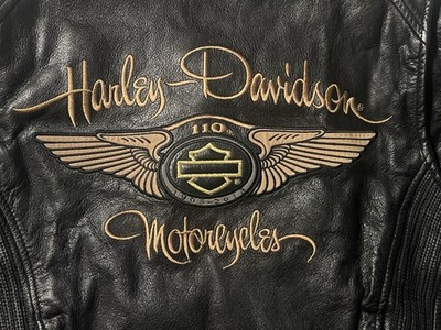 Gorgeous Ladies Harley Davidson 110th Anniversary Leather Riding Jacket Size M