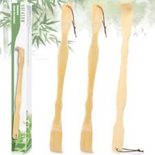 3 Pack Wooden Bamboo Back Scratcher for Adults Men Women, Small Funny Gifts for