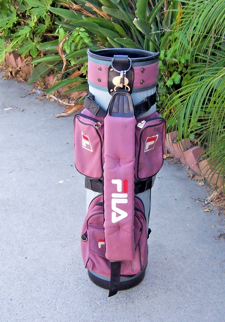 Vintage Fila 90s Golf Bag 6-Way Divider Zip Pockets Carry Caddy