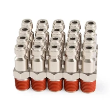 10-Pack Automotive T-Style Air Plug, 1/4 NPT Male, Pneumatic Fittings