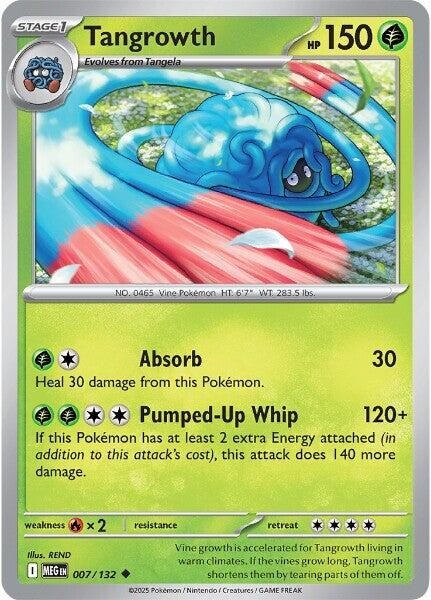 Reverse Holofoil - Tangrowth - 007/132 - ME01: Mega Evolution - NM