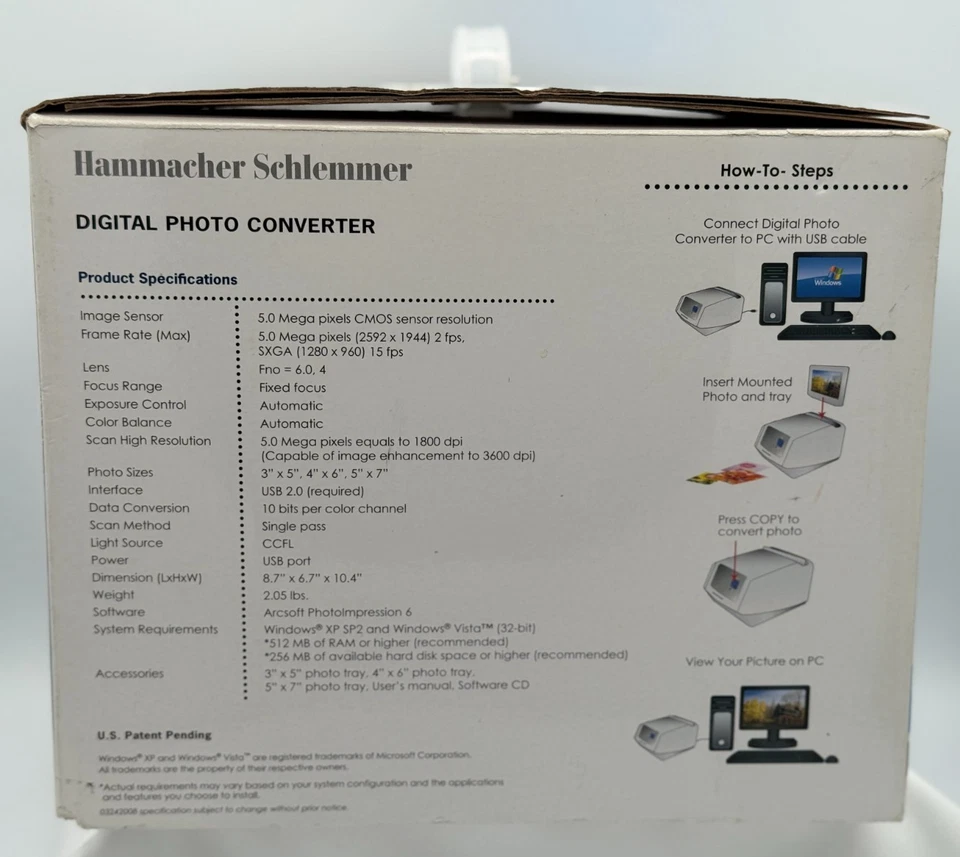 Hammacher Schlemmer Digital Photo Converter - Photos to Digital Images - NEW - Image 3 of 4
