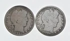 1892-1915 Lot 2 1901 1906-D Barber 90% Half Dollars - Coin Collection *918