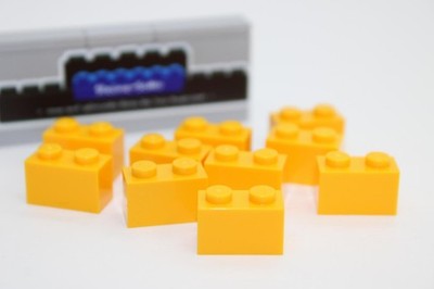 Lego (c) 25x 1x2 Stein - 3004 - hellorange - brihgt light -  Basic / Classic