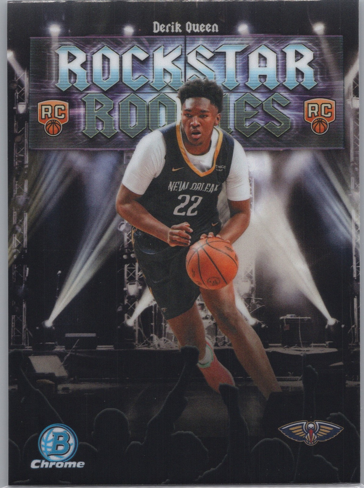 Derik Queen Rockstar Rookies 2025-26 Bowman #RR-13 New Orleans Pelicans