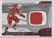 2017-18 Upper Deck Rookie Materials Lucas Wallmark #RM-LW he7