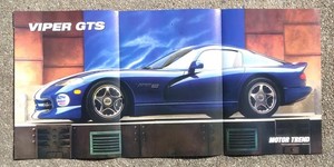 1994 Vintage Car Print Ad Dodge Viper GTS Fold Out Magazine Poster Pin-up Art