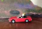 Vintage 1998 Jack In The Box Restaurant Kids Meal Red Convertible Car 1:64 Clown