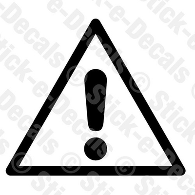#ad CAUTION SYMBOL Vinyl Decal Sticker Hazard Danger Warning Safety Sign Car Truck $1.99