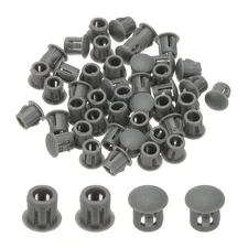Plastic Hole Plugs, 99 Pcs 1/5"(6mm) Round Plastic Hole Caps, Gray