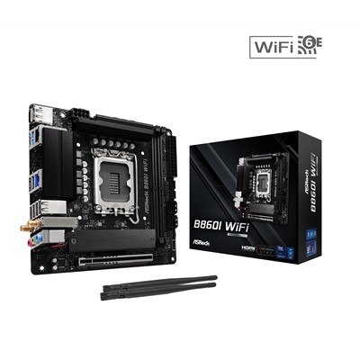 Asrock B860I WIFI Intel 1851 Sockel Mainboard Mini-Itx 2x Ddr5 Slots 2x M.2 So