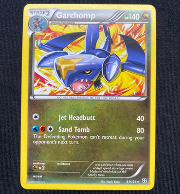 Garchomp - Dragons Exalted 91/124 Rare Non-Holo Pokemon TCG (LP)