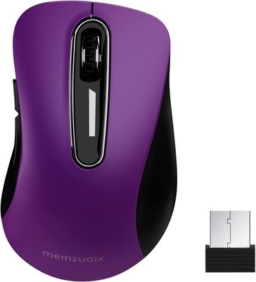memzuoix Kabellose Maus 2.4GHz, Tragbare Optische Wireless Maus 1400 DPI mit