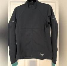 Arc'teryx Kapta Jacket Women's Size Medium Nighthawk Black Full Zip Lightweight