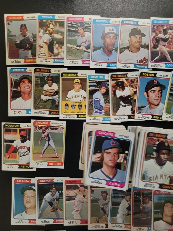 Lote de inicio Topps 1974 - 443 diferentes - Bobby Bonds - ¡67% del conjunto! Foto 4 de 4