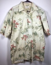 Pierre Cardin Men's Cotton Large Short Sleeve Multicolor Floral Button Up Shirt