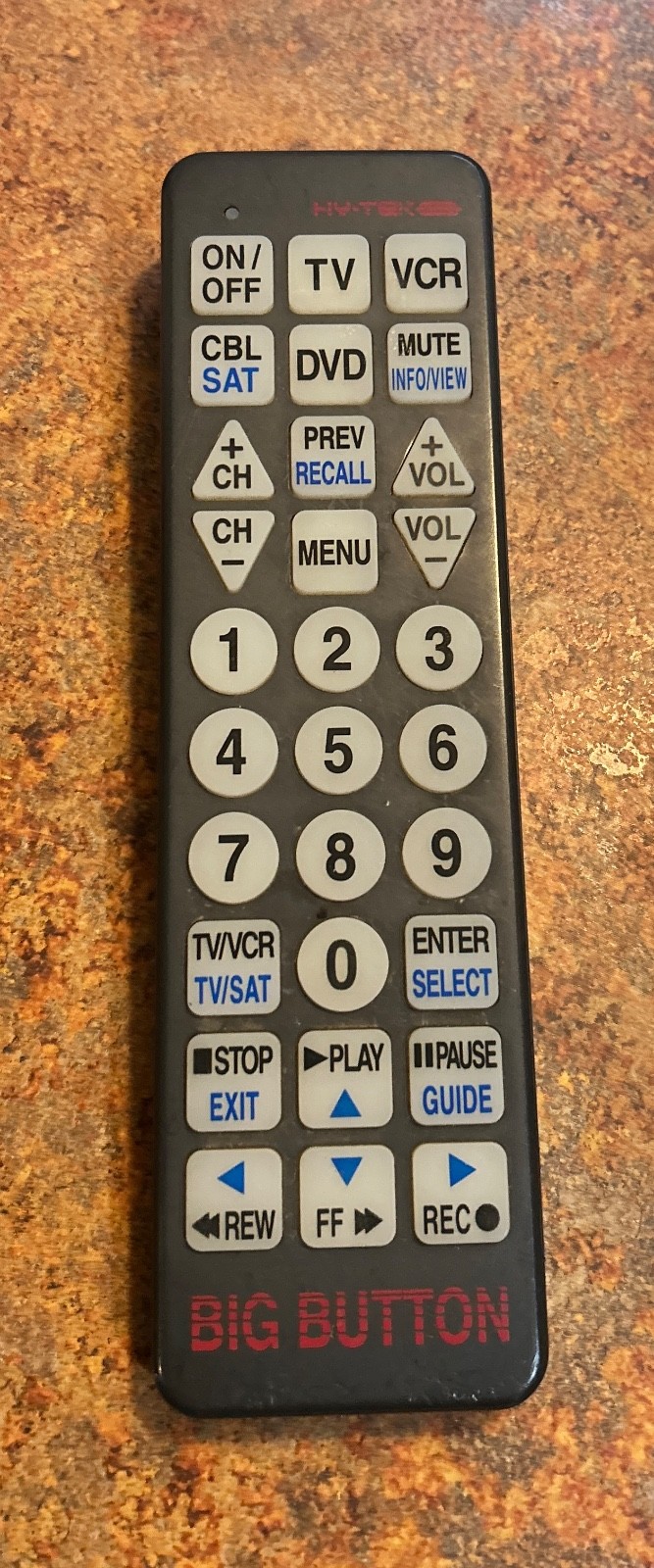 Big Button Universal Remote Hy-Tek BW-1220-US Huge Light Up Buttons