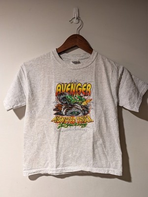 Avenger Monster Truck Racing T-Shirt Youth Small Gray We Know Carnage Graphic