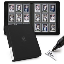 Toploader Binder,9 Pocket with 324 Card Slots for 3" x 4" Rigid Car... Fast Ship