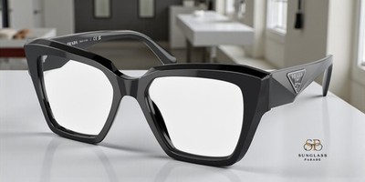 PRADA PR 09ZV 1AB1O1 Black Demo Lens 51 mm Women's Eyeglasses