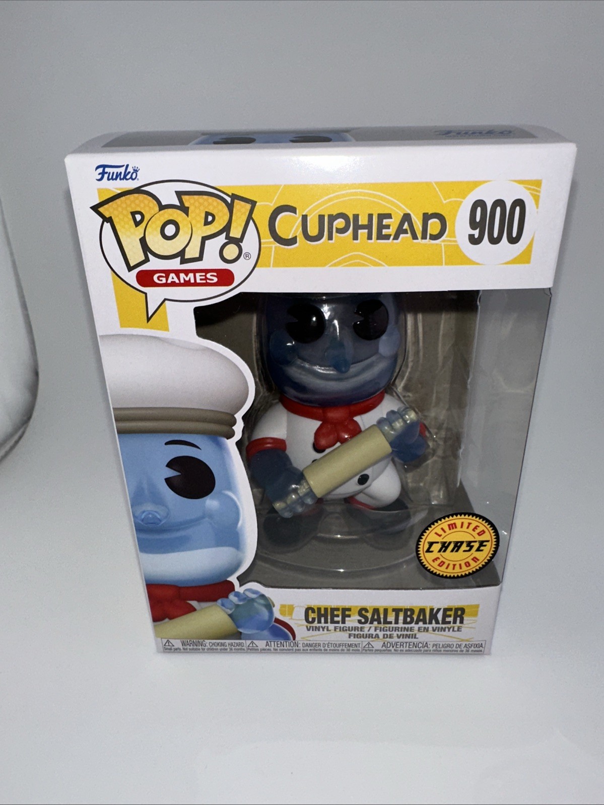 CHASE! NEW! Funko Pop! Vinyl: Cuphead - Chef Saltbaker #900 + Protector