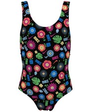 Nike Big Girls Garden Party U-Back One-Piece Swimsuit - Black Size XL